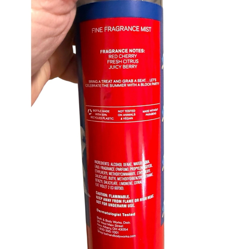 3-Bath & Body Works FIRECRACKER POP, FRUITY SHERBERT, WATERMELON Body Mist 8oz - Picture 2 of 7